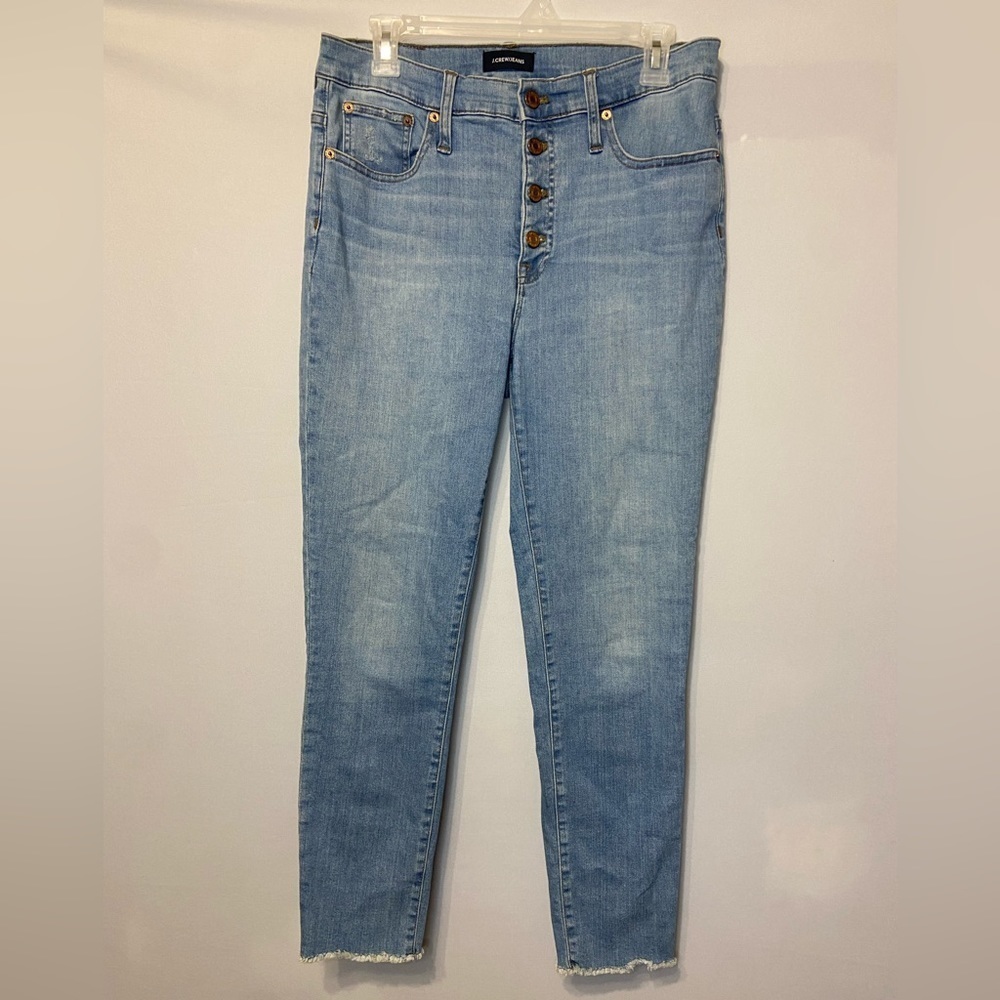J. Crew Eco 9" high-rise toothpick jean in light worn wash 30/28
